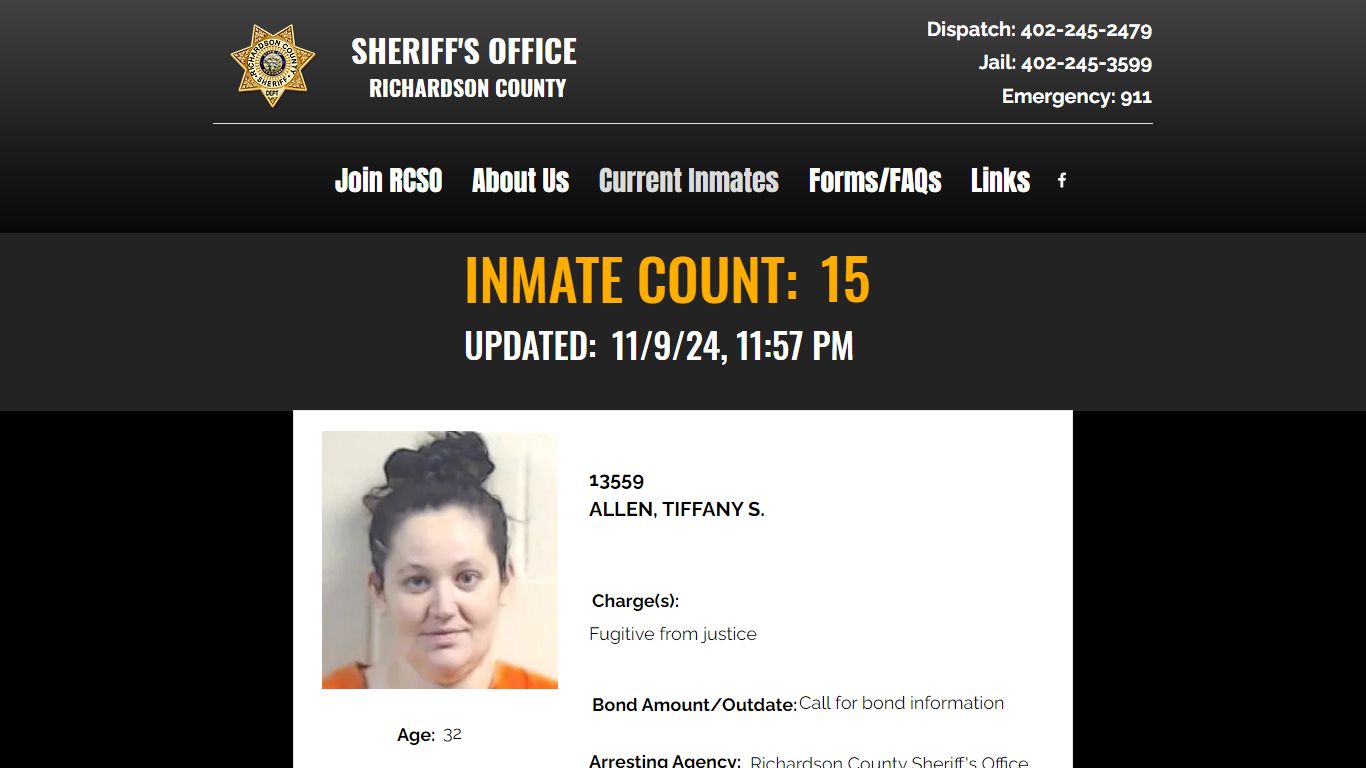 Current Inmates - RCSO